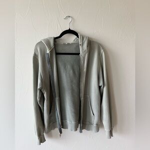 Joah Brown! Super cute and comfy big zip-up hoodie (OS) (PASTEL GREEN) (GOOD)